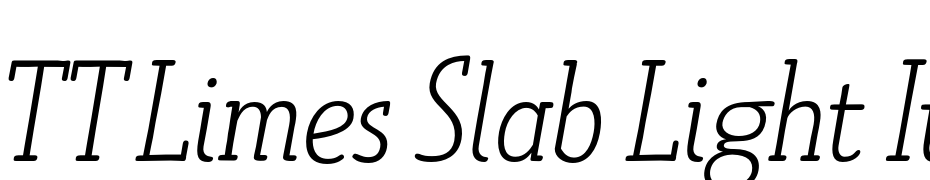 TT Limes Slab Light Italic cкачати шрифт безкоштовно